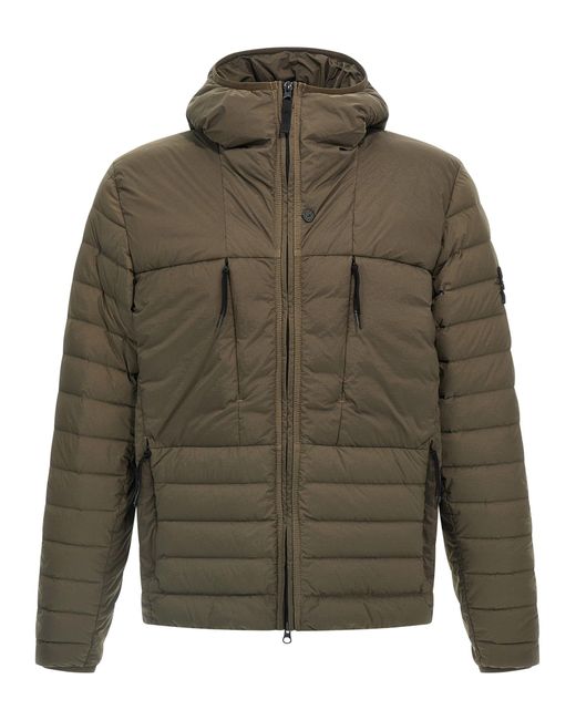 Stone Island 'Seamless Tunnel Nylon Down-Tc' Down Jacket in Green für Herren