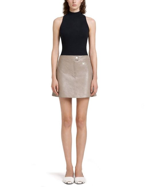 Courreges Brown Miniskirt "Reedition"