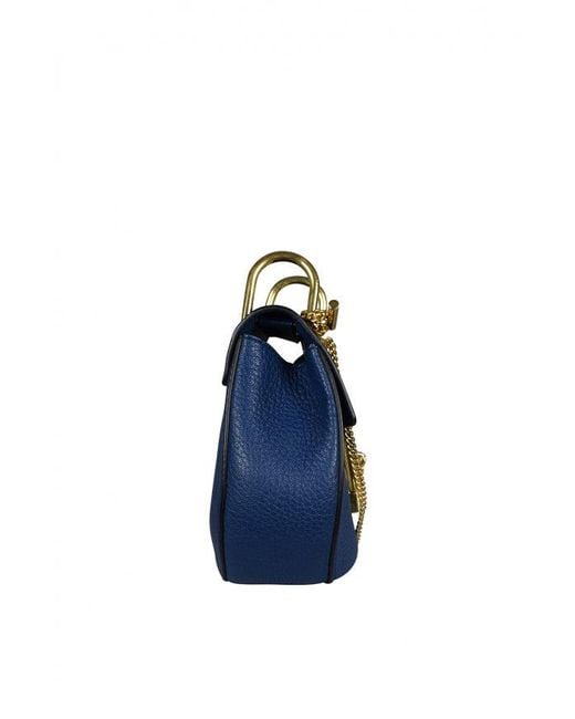 Chloé Blue Mini Drew Umhängetasche