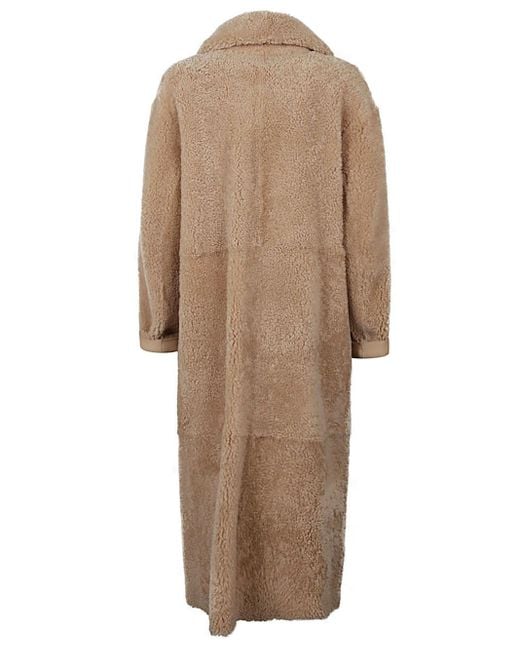 Enes Natural Allegra Leather Long Coat