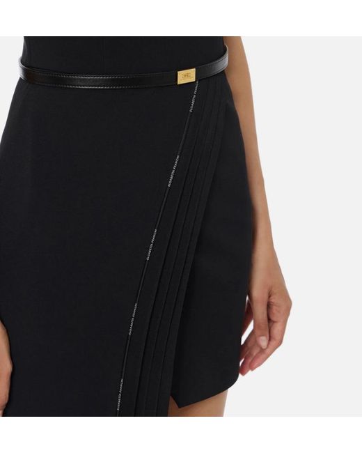 Elisabetta Franchi Blue Anzug mit Smokedo -Details