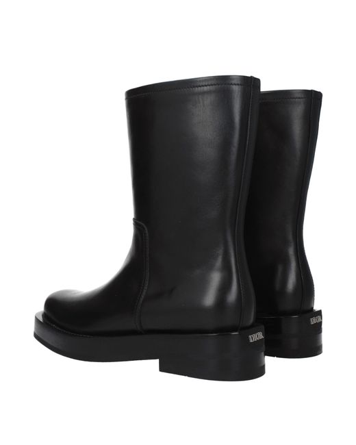 Dior Black Stivali Uomo Pelle Nero for men