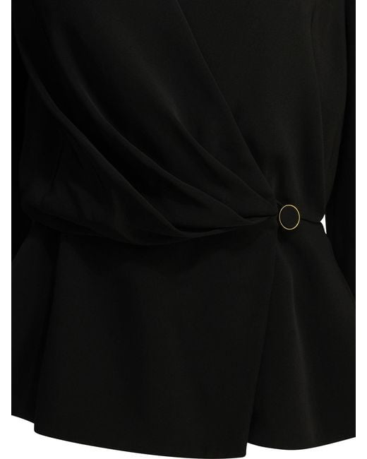 Chloé Casual Gedrapeerde Top in het Black