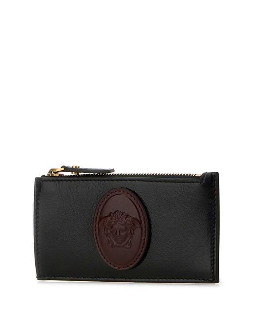 Versace Black Leather Card Holder