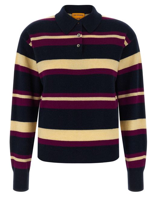 Guest In Residence Gast In Residentie 'collegiate Stripe' Polo Shirt in het Blue