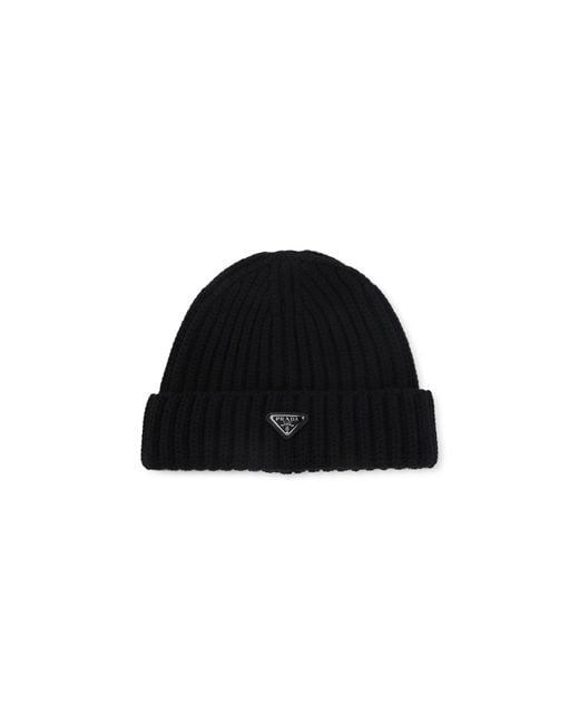 Prada Black Virgin Wool Hat