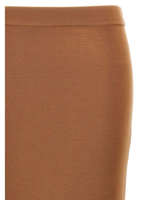 Saint Laurent Wollen Rok in het Brown