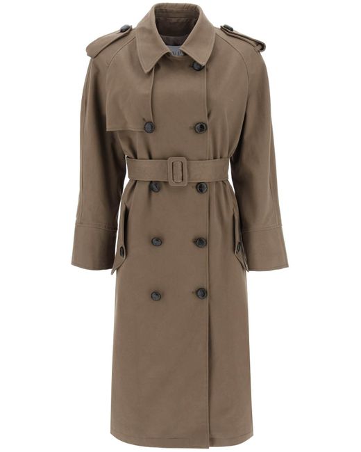 Trorench-coat à poitrine à double poitrine «Bigli» en coton « MVP WARDROBE en coloris Brown
