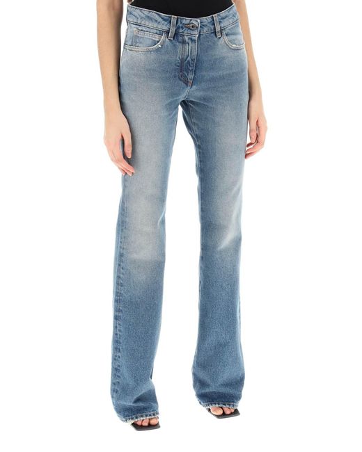 Jeans de bootcut blanc off Off-White c/o Virgil Abloh en coloris Blue