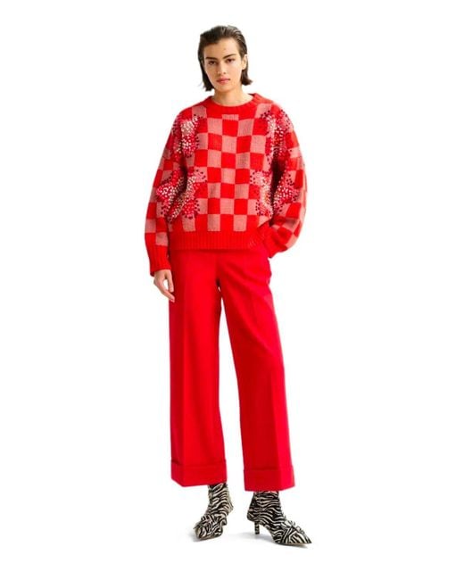Essentiel Antwerp Red Imo Cropped Pants