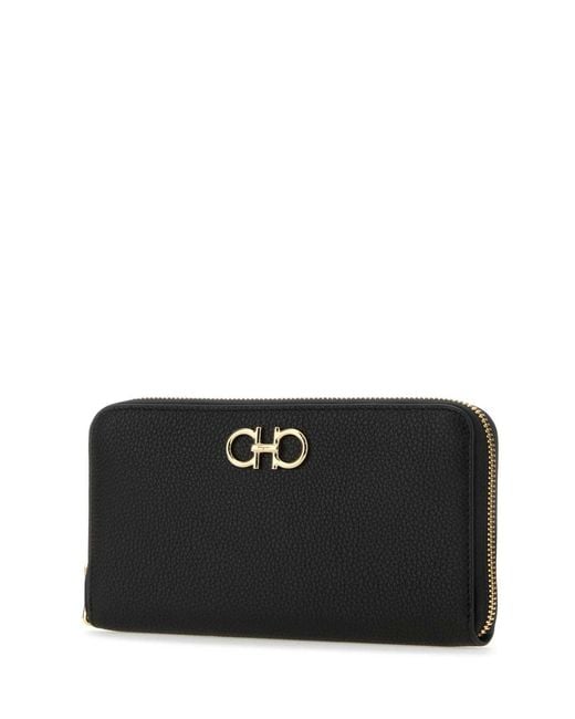 Ferragamo Black Ferragamo Wallets