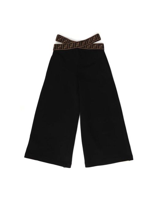 Fendi Black Wide Sweatpants