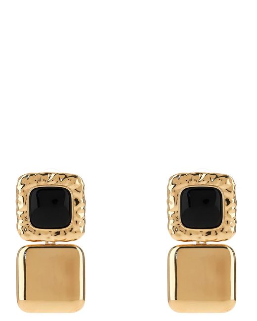 Self-Portrait Black 'Mottled Tiered' Earrings