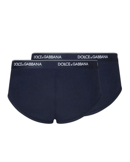 Dolce & Gabbana Blue Two Pack Of Briefs