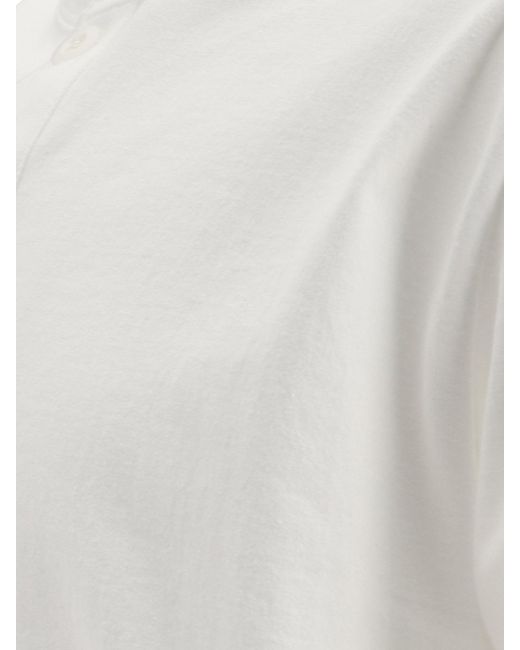 Beams Plus White 2 Pack Henley T Shirts for men