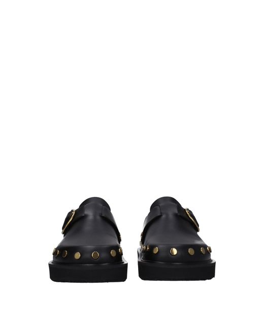 Isabel Marant Slippers En Hoeven Vrouwen Leer Zwart in het Black voor heren