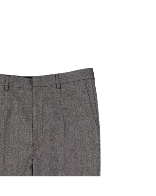 Prada Gray Straight Trousers for men