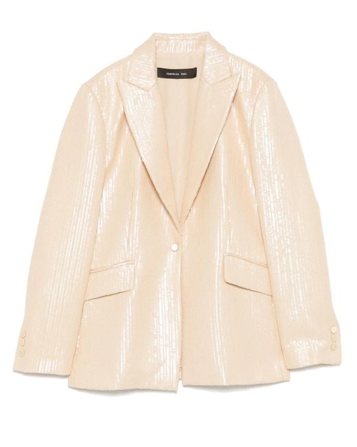 FEDERICA TOSI Natural Light Sequin Blazer