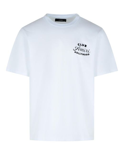 Amiri White Weiße Baumwoll -T -Shirt