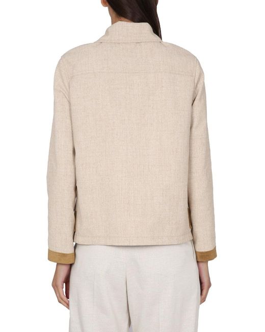 Fay Natural Three-Hook Jacket