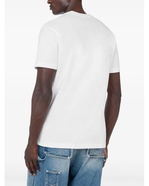 Moschino White T-Shirt With Print for men