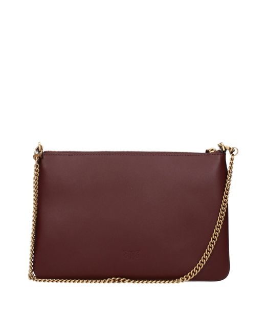 Pinko Purple Crossbody Bags Leather/Burgundy