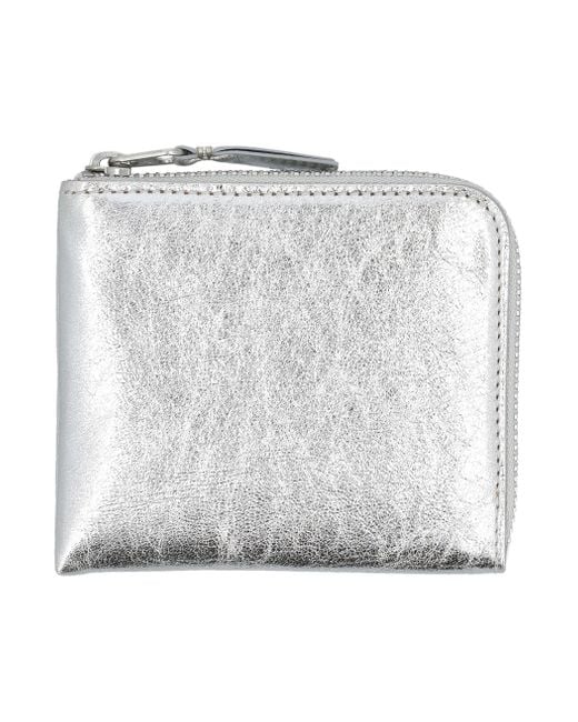 Comme des Garçons White Wallet Classic Small Zip Wallet