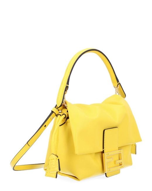 Fendi Yellow Borsa "Mamma Baguette" Small