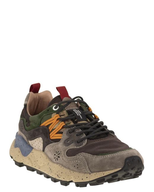 Flower Mountain Brown Yamano 3 Sneakers for men
