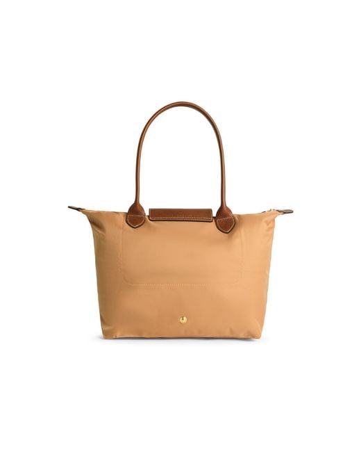Longchamp White 'M Le Pliage Original' Shoulder Bag