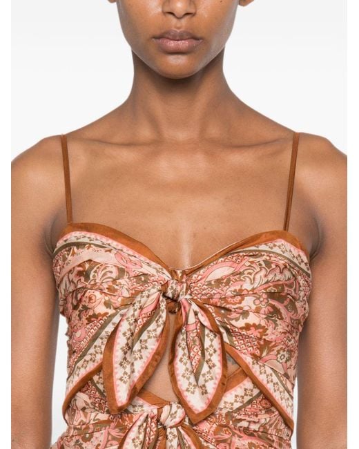 Zimmermann Pink Aster Silk Long Dress