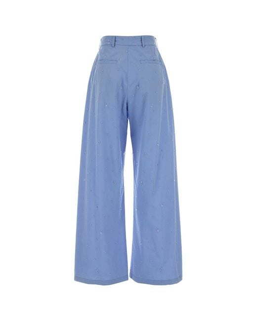 GIUSEPPE DI MORABITO Blue Pantalone Con Applicazione