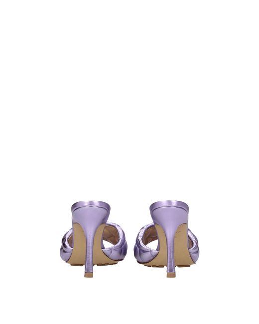 Bottega Veneta Purple Sandals Leather