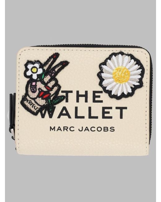 Marc Jacobs Natural Mini Wallet Camp Patchwork Leather & Purses