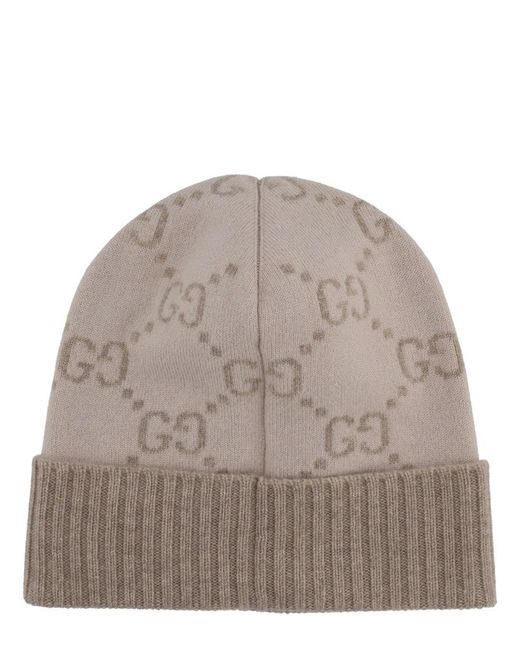 Gucci Gray Jacquard Gg Hat