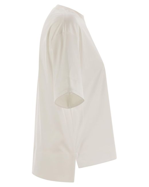 Max Mara White Estella Baumwolle über Hemd