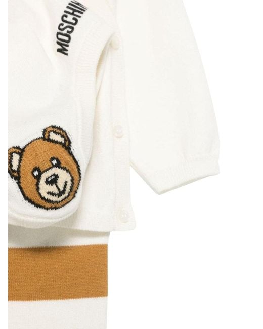 Moschino White Baby Jersey Pant Top Set