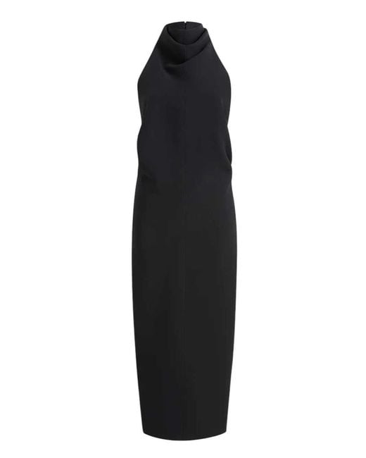 Khaite Black Roxanne Halterneck Maxi Dress