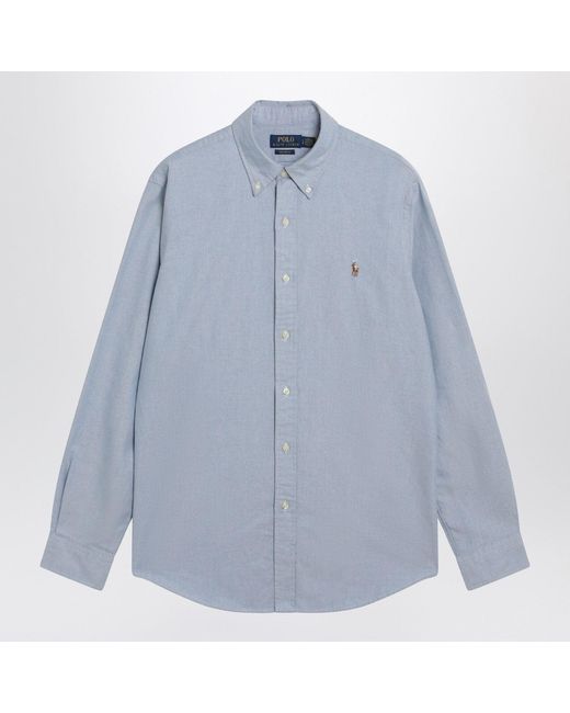 Polo Ralph Lauren Light Oxford Shirt Custom Fit in Blue for Men | Lyst UK