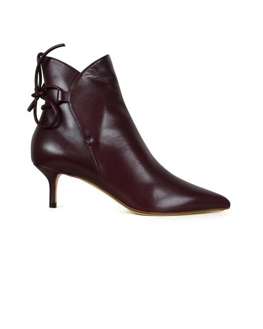 Francesco Russo Purple Leather Boots
