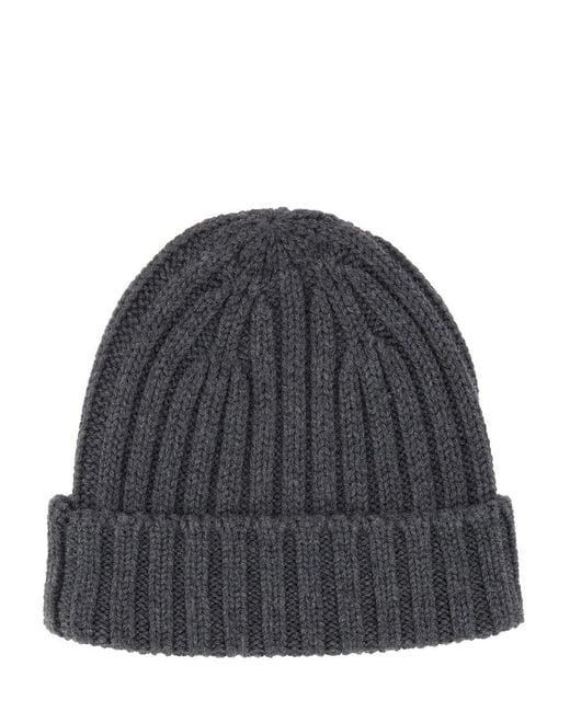 Aspesi Gray Beanie Hat