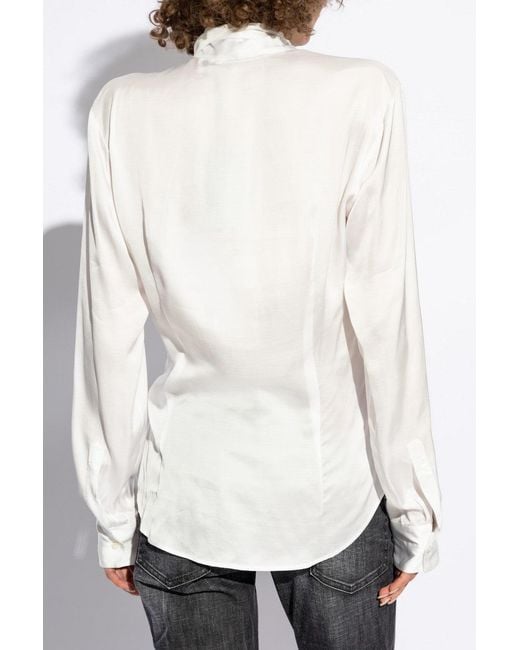 DSquared² White Paris Bow Shirt
