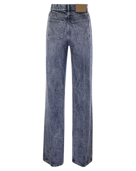 Dondup Blue Amber Wide Leg Jeans