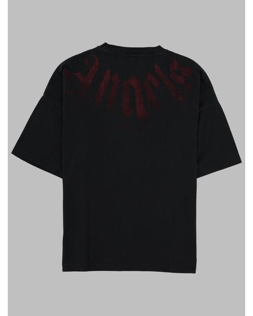 Palm Angels Black T Shirt Con Logo