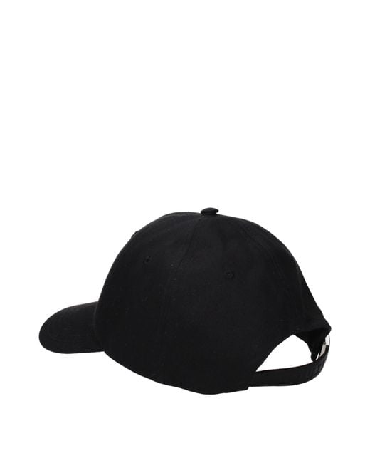 McQueen Black Alexander Mc Queen Hats Cotton