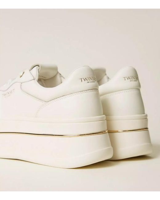 Baskets à plateforme Twinset en coloris White