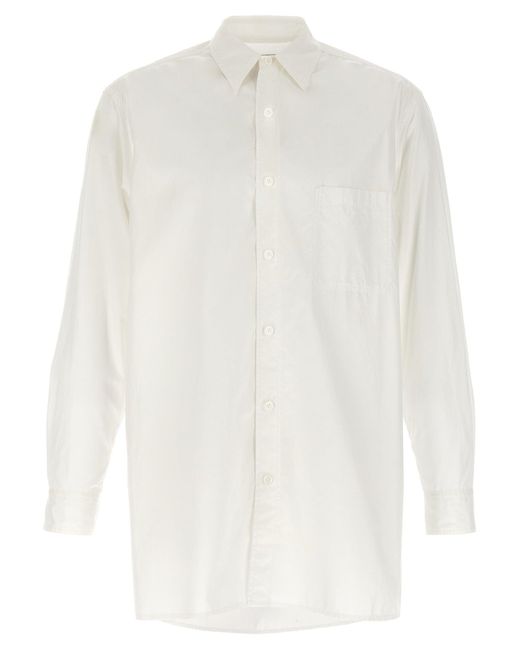 Yohji Yamamoto Katoen Shirt in het White voor heren