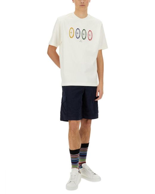 Paul Smith White "Bike Tyres" T Shirt