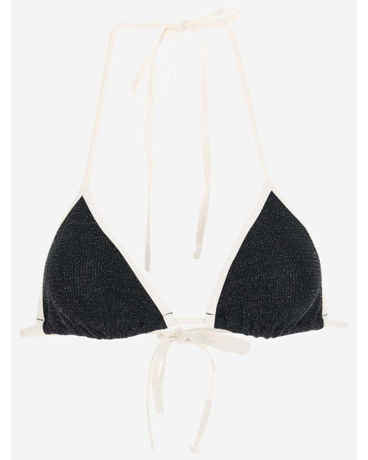 Mc2 Saint Barth Stretch Nylon Bikini Top in het Black