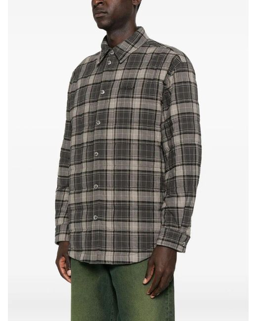Off-White c/o Virgil Abloh Black Spray Arr Check Flan Padd Ove Dark for men